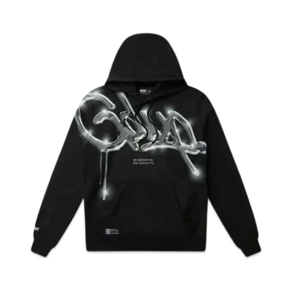 GEEDUP HANDSTYLE HOODIE 'BLACK/CHROME'