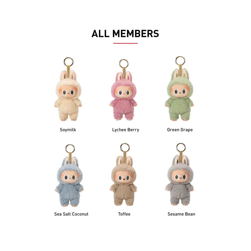 Pop Mart The Monsters Labubu Exciting Macaron Series Vinyl Plush Pendant Face Sealed Case (Single Blind Box)