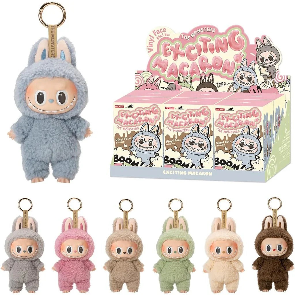 Pop Mart The Monsters Labubu Exciting Macarons Vinyl Face Sealed Case (6 Blind Boxes)