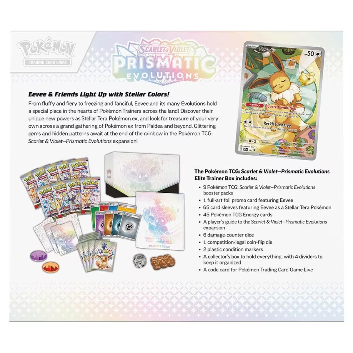 Pokémon TCG Scarlet & Violet Prismatic Evolutions Elite Trainer Box