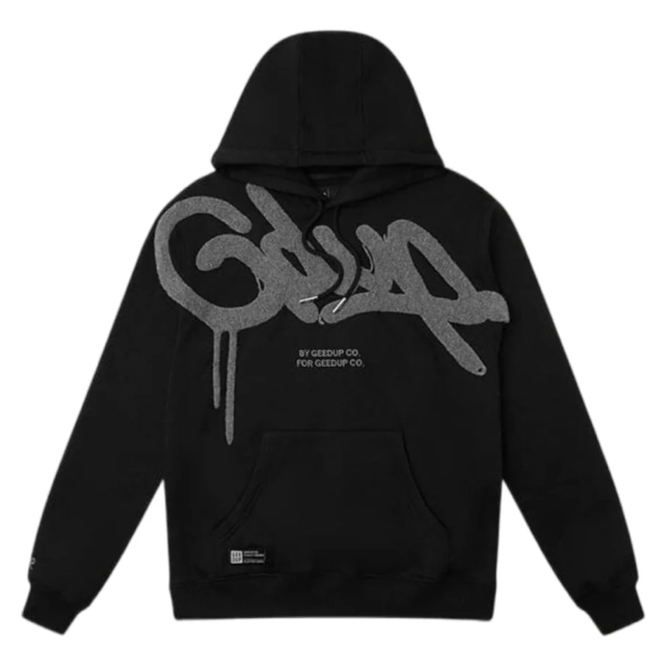 GEEDUP HANDSTYLE HOODIE 'BLACK/GREY'