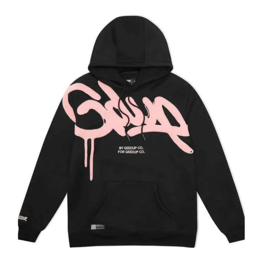 GEEDUP HANDSTYLE HOODIE 'BLACK/PINK'