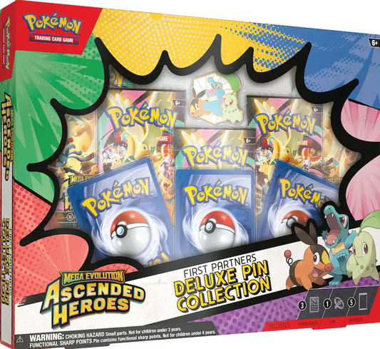 Pokémon TCG Mega Evolution Ascended Heroes First Partners Deluxe Pin Collection